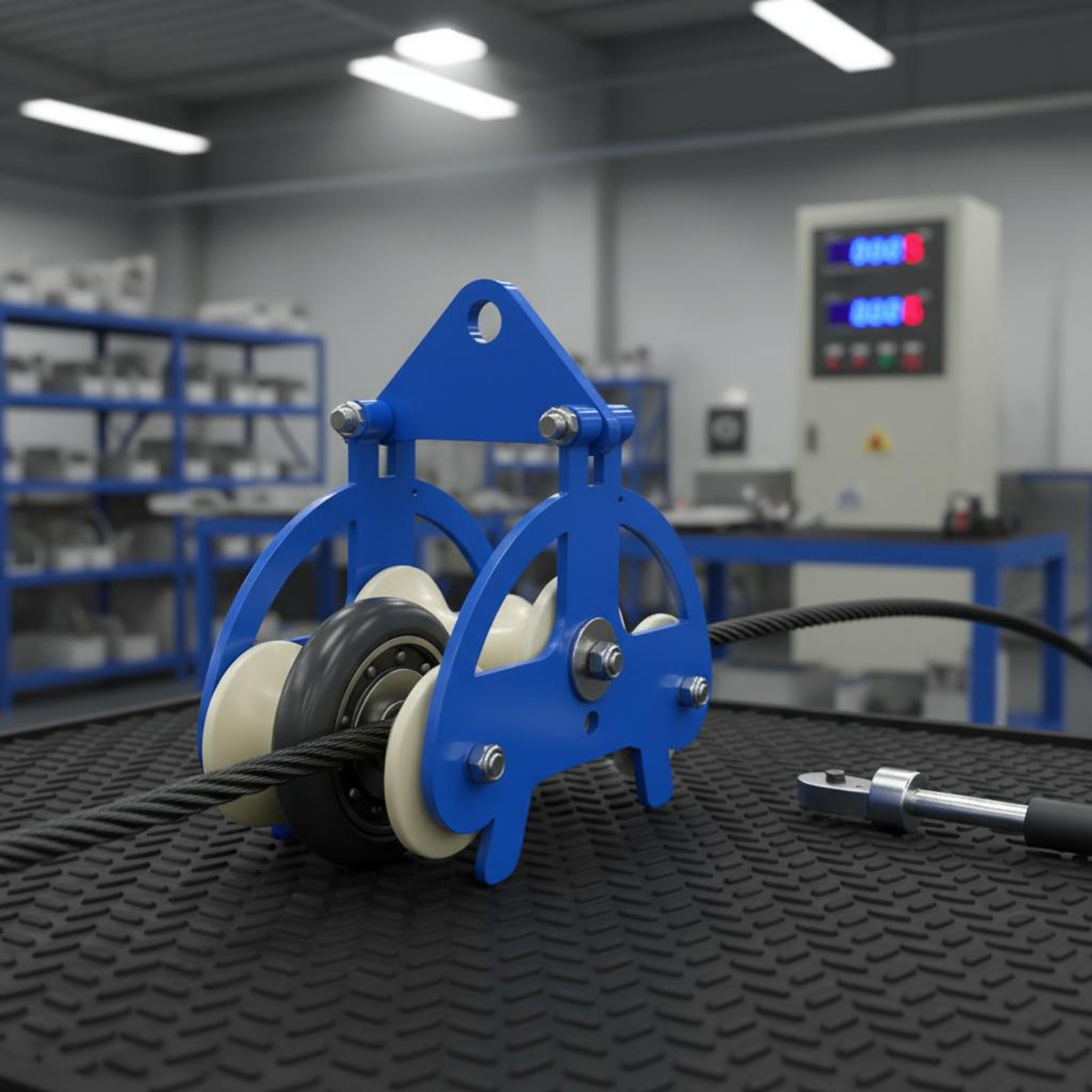 Heavy Equipment Guide - Hanging Cable Pulley Guide Heavy-Duty Cable