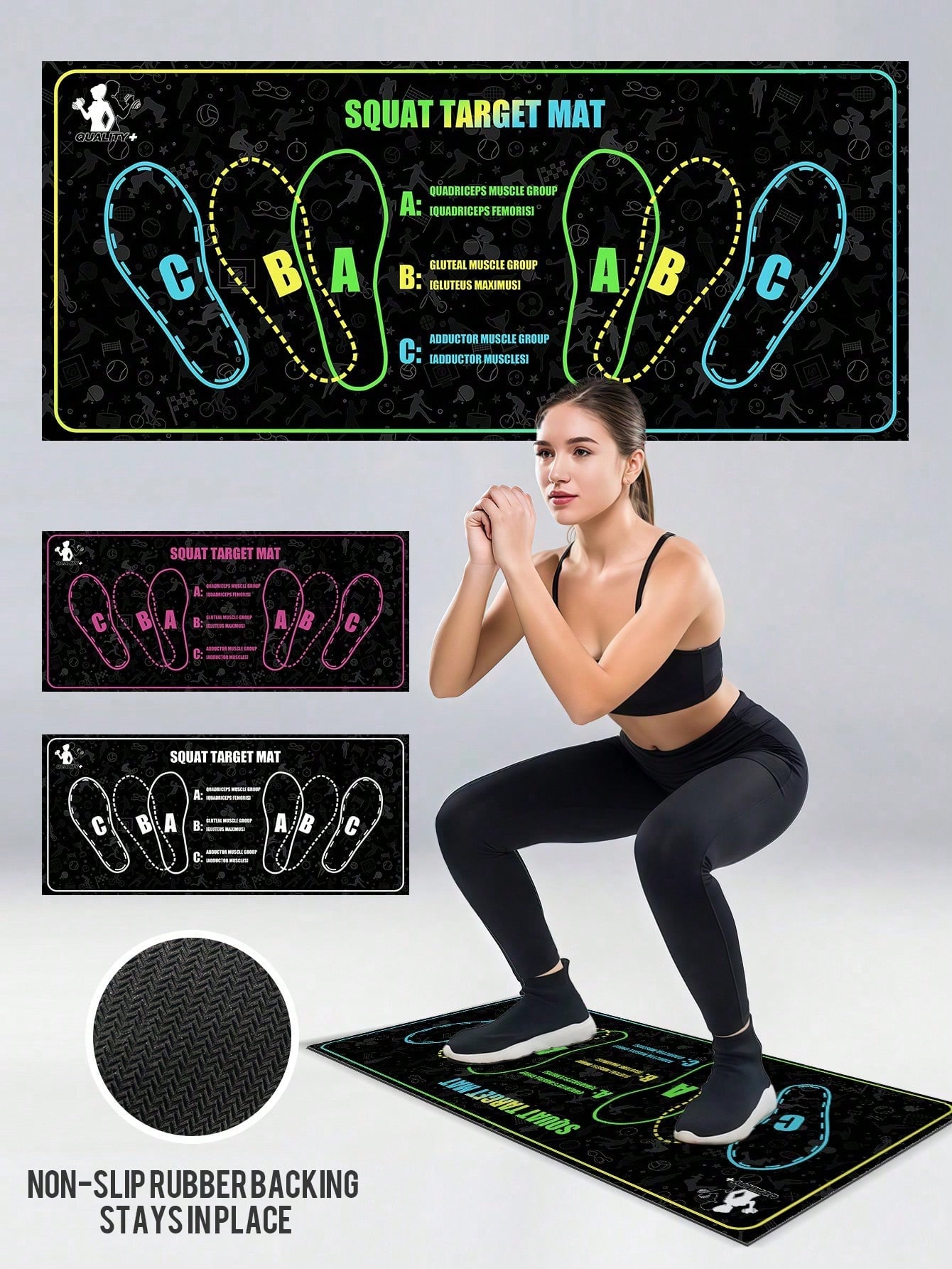 Heavy Equipment Guide - Non-Slip Wear-Resistant Squat Training Mat Heavy-Duty