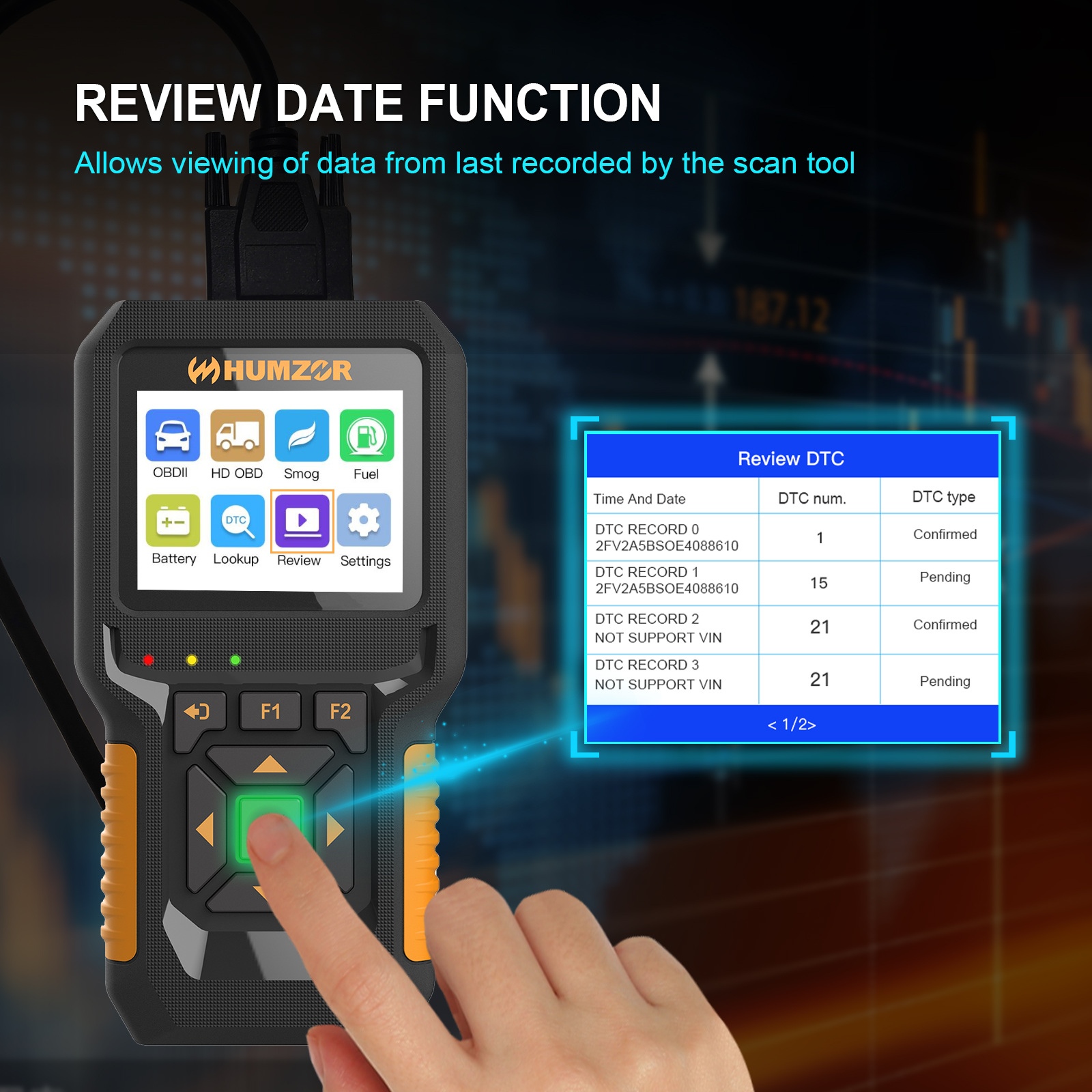 HUMZOR NC610 12V/24V Code Read - огляд і ціна Heavy Equipment Diagnostic Tool