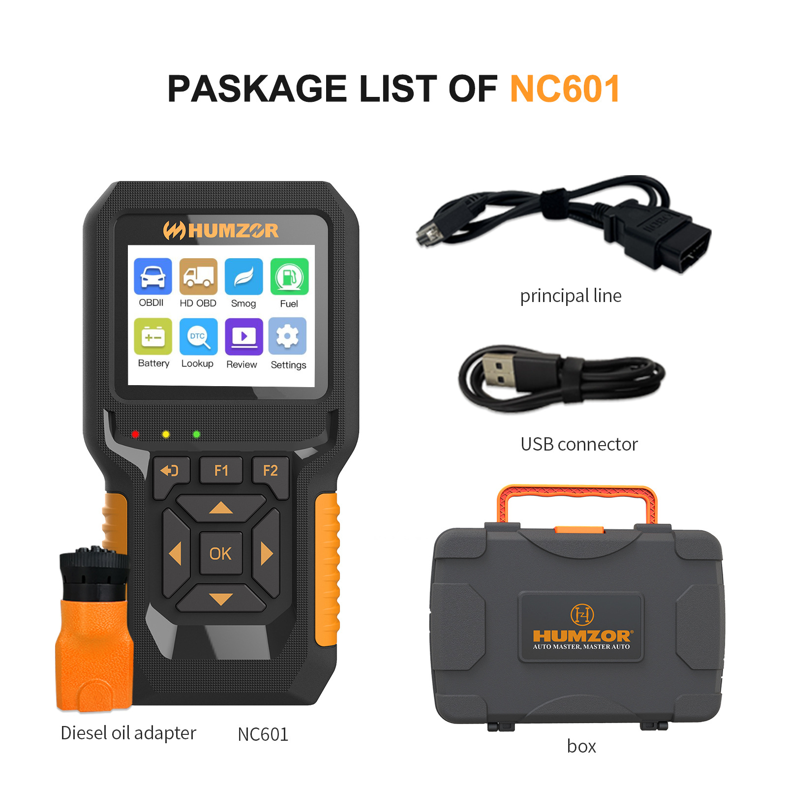 HUMZOE NC601 OBD Vehicle Detec - огляд і ціна Heavy Equipment Diagnostic Tool