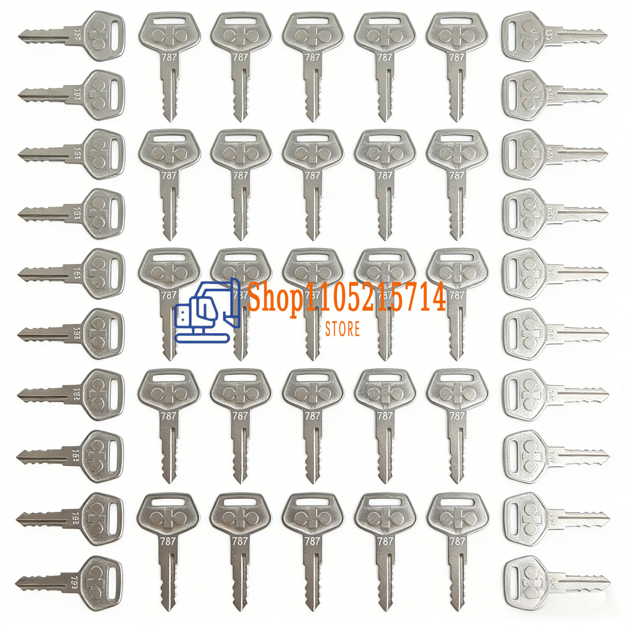 50PCS 787 Ignition Key for Kom - огляд і ціна Heavy Equipment Keys
