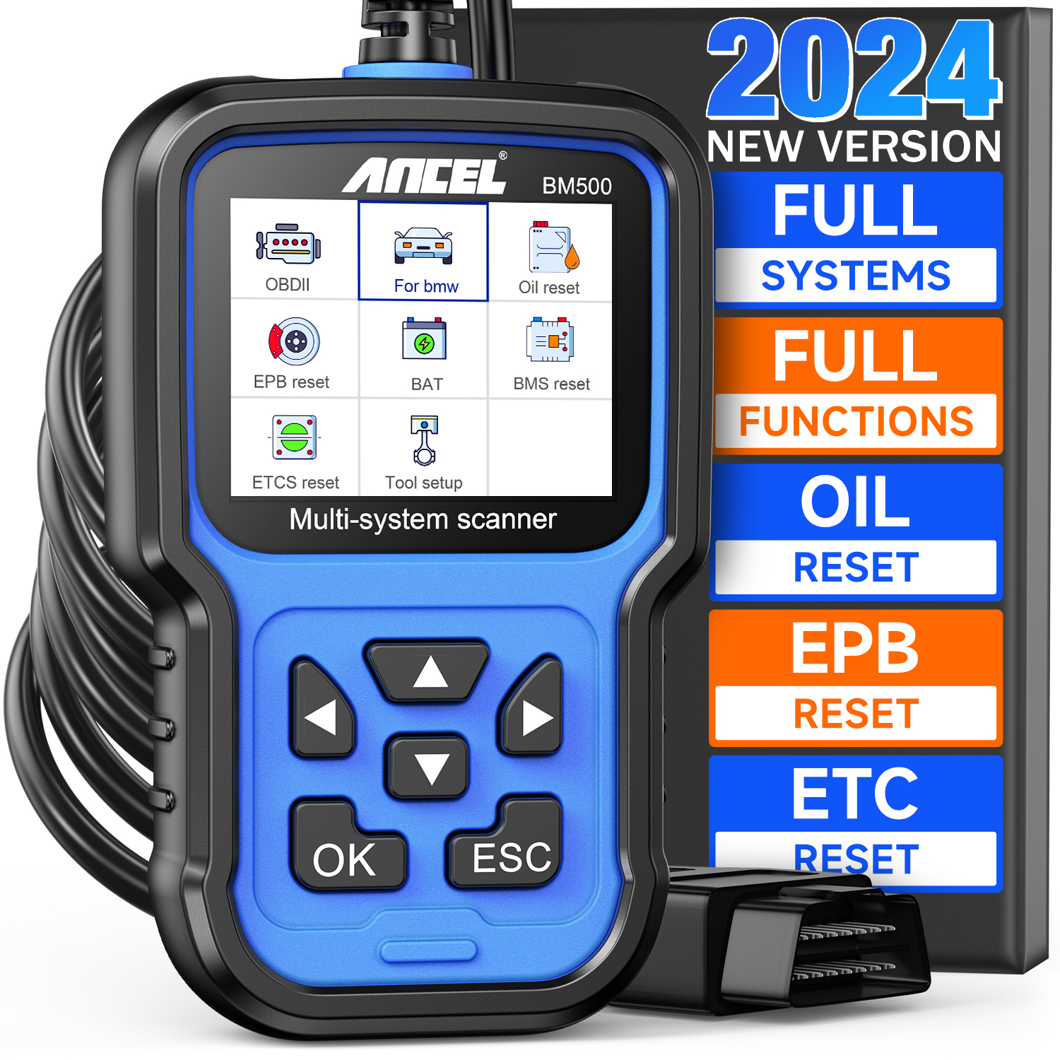 ANCEL BM500 Full System OBD2 S - огляд і ціна Heavy Equipment Diagnostic Tool