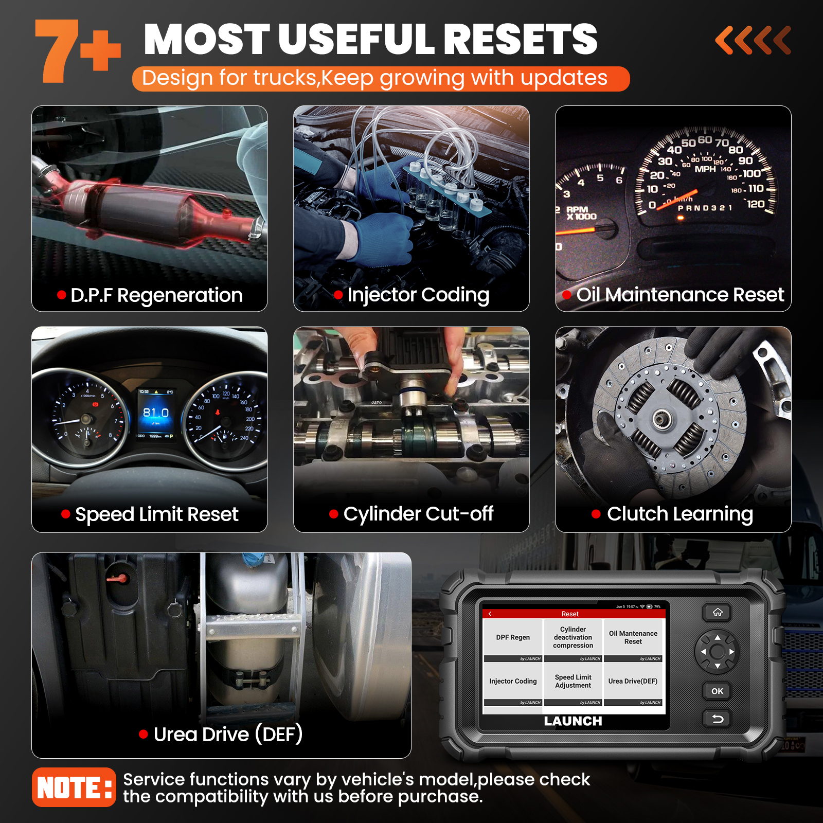 LAUNCH CRP129 HD Elite 24V Hea - огляд і ціна Heavy Equipment Diagnostic Tool