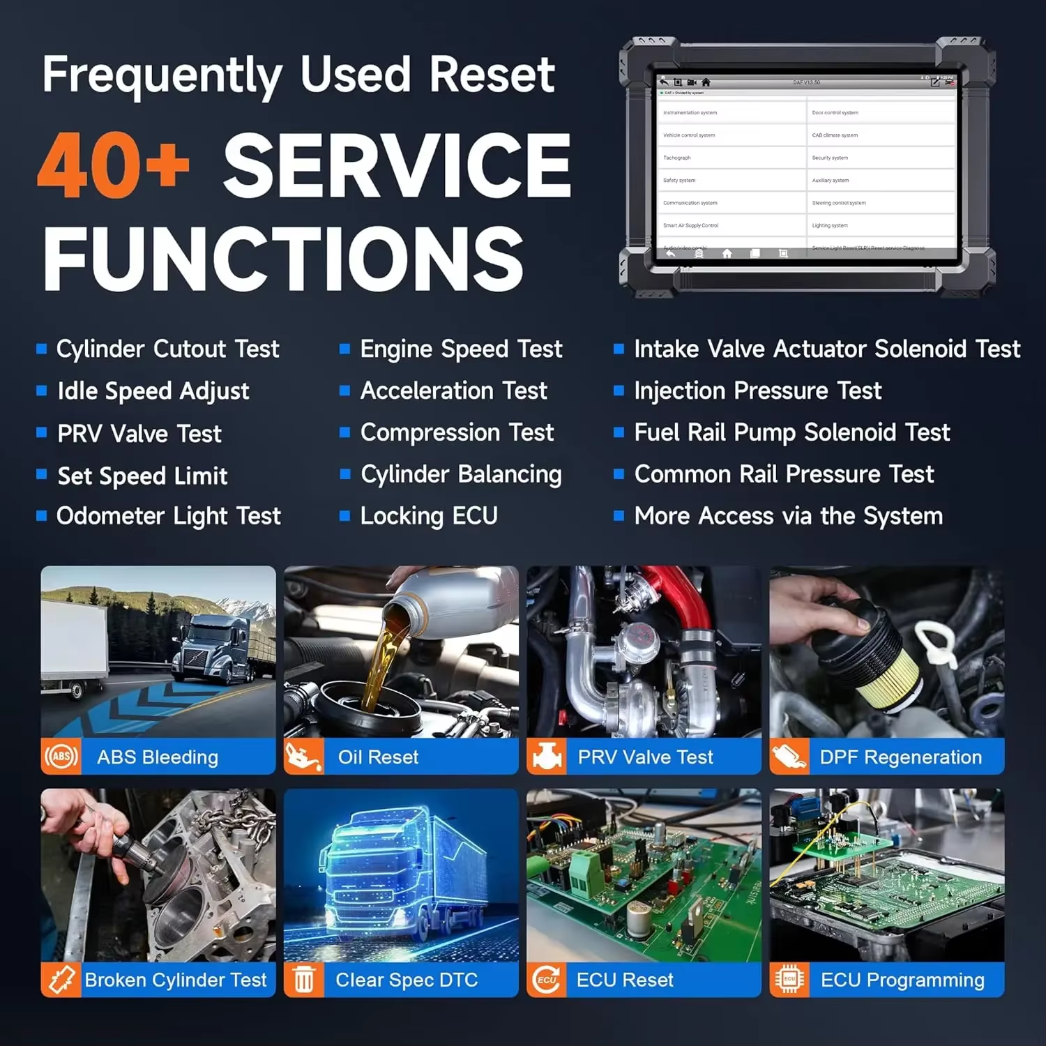 ANCEL X7 HD Heavy Duty Truck D - огляд і ціна Heavy Equipment Diagnostic Tool