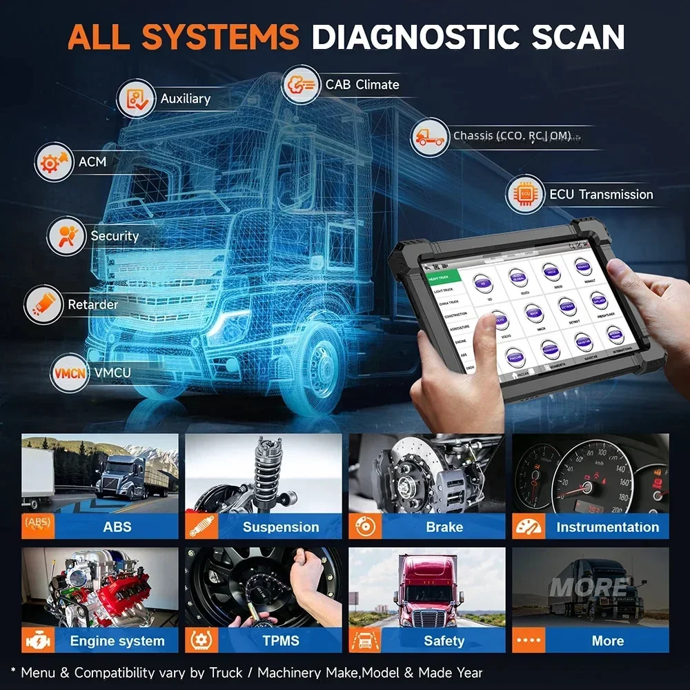 ANCEL X7 HD Heavy Duty Truck D - огляд і ціна Heavy Equipment Diagnostic Tool